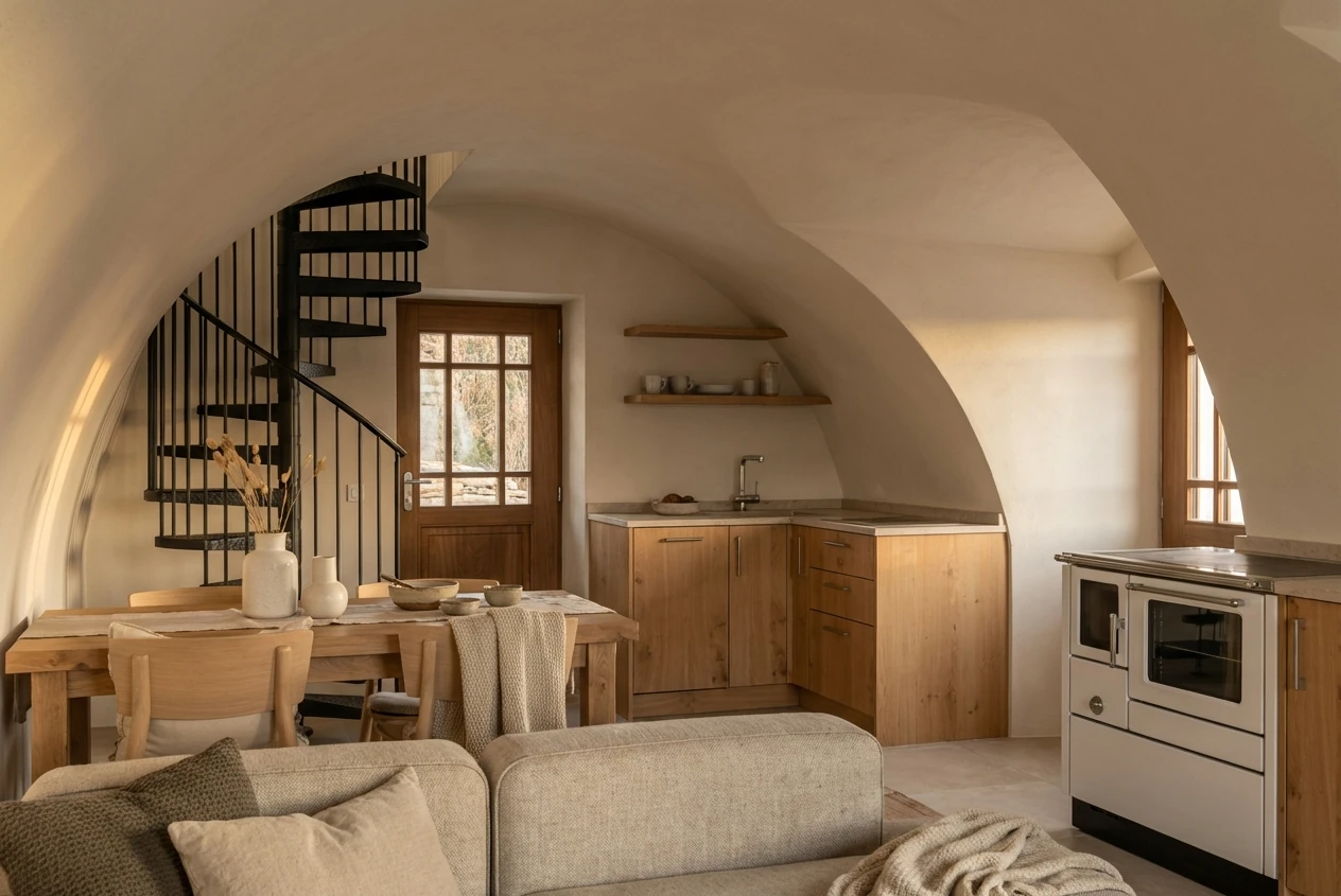 Bagno di lusso con finiture in marmo di Carrara generato da Renderify